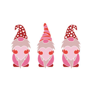 Three Gnomes with Hearts